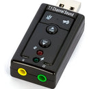 Adaptador de sonido USB 2.0 externo de 7.1 canales, con color negro NF-e
