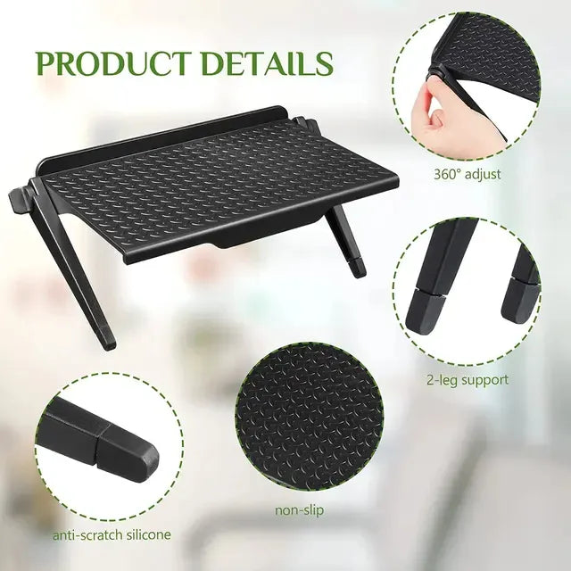 Soporte Plegable Para Decodificador Parte Superior Tv Negro