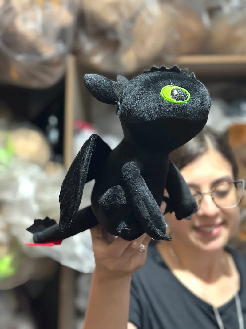 Furia Nocturna Chimuelo + Furia Luminosa Blanco Peluche Pareja Negro Y Blanco