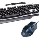 Kit de teclado y mouse gamer Weibo WB-550 Español España de color negro