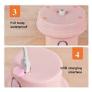 Picador Eléctrico Recargable 250ml Cortador De Verduras Rosa