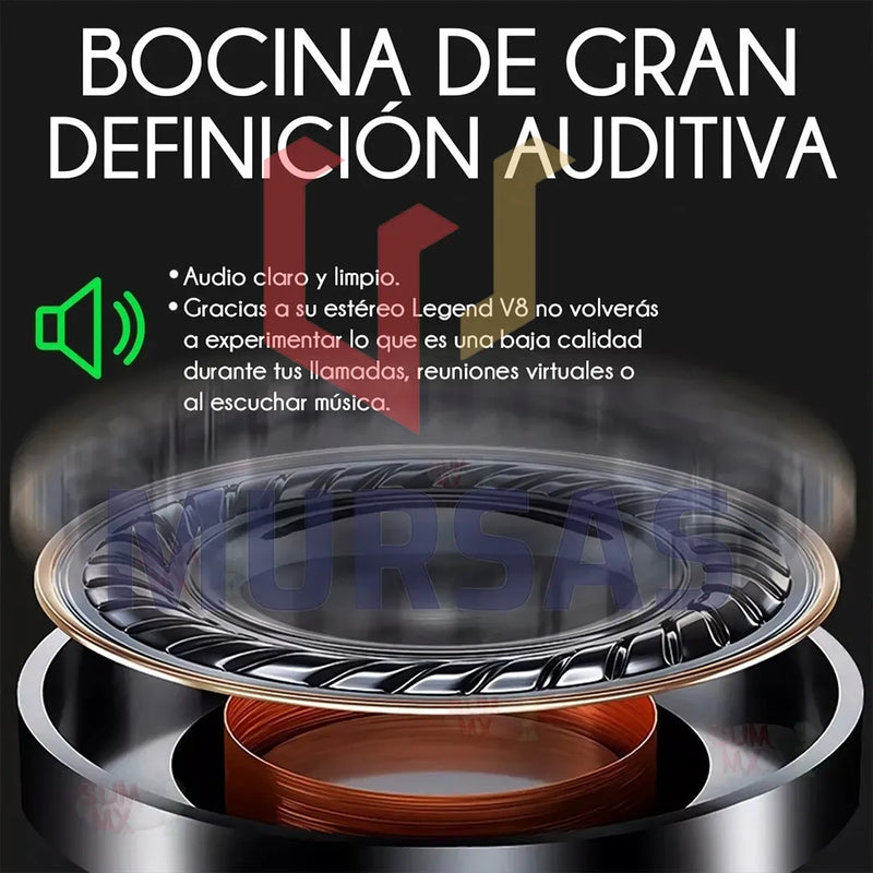 Audífono Bluetooth Llamadas Música Batería Larga Duración Negro