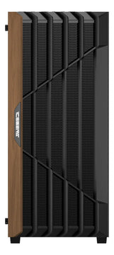 Chasis Iceberg Wood Core Gamer Con 6 Ventiladores Argb Negro