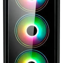 Caja Gabinete Iceberg Crystal G9 Atx X4 Ventiladores Rgb Negro