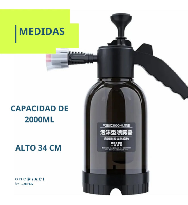 Pulverizador De Espuma Portátil Para Coche, 2 Litros, Jabon