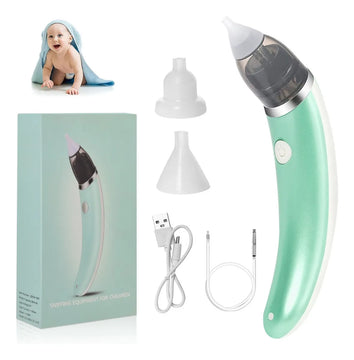 Aspirador Nasal Bebé Recargable Con 5 Niveles Succión Color Verde Claro