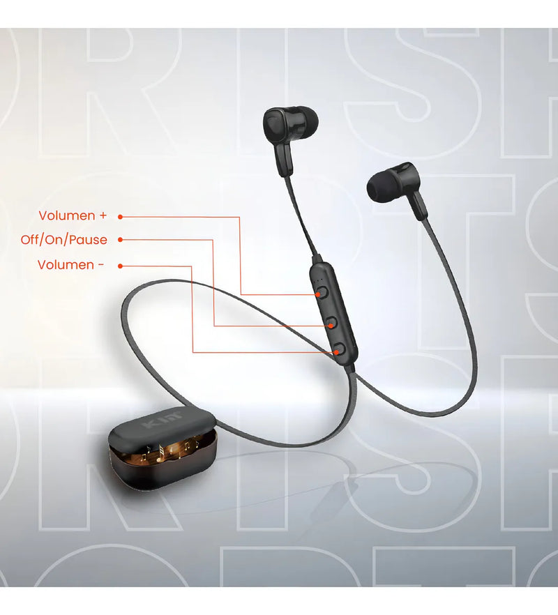 Audifono Bluetooth Deportivo Control Volumen Con Estuche Kin Hifi Sound Hifi Sport