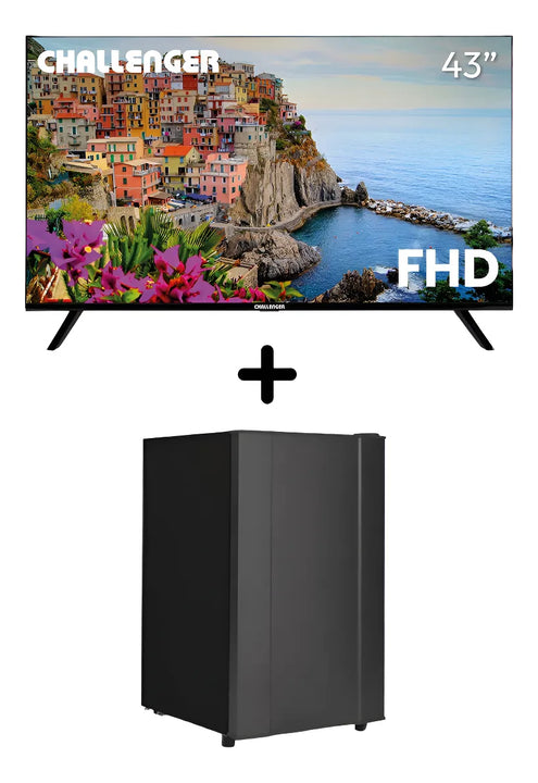Televisor 43 Pulgadas Smart Google + Minibar Cr 121 Litros