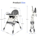 Silla Alta Plegable 6 En 1 Para Bebé Con Ruedas Ajustable