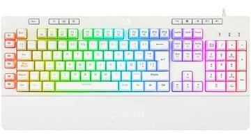 Teclado Gamer Membrana Redragon Shiva White K512w-rgb