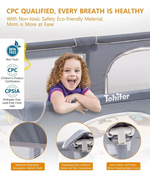 Parque Infantil Ultra Seguro Con Alfombra 79x59in