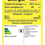 Nevecón Lg Side By Side Capacidad 638 Litros Silver Plateado