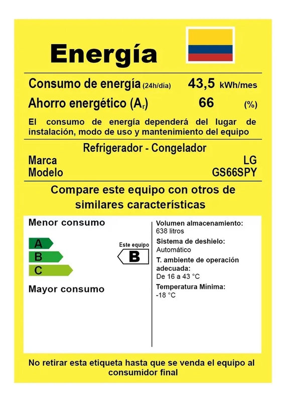 Nevecón Lg Side By Side Capacidad 638 Litros Silver Plateado