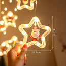 Cortina Luces Navideñas Estrellas Figuras Navidad 3mts Transparente