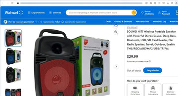 Mini Cabina Bluetooth Avcrowns V906 Parlante De 4 Bateria Negro