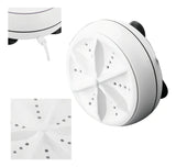 Mini Lavadora Portátil Giratoria Turbina Ultrasónica Viaje C Blanco