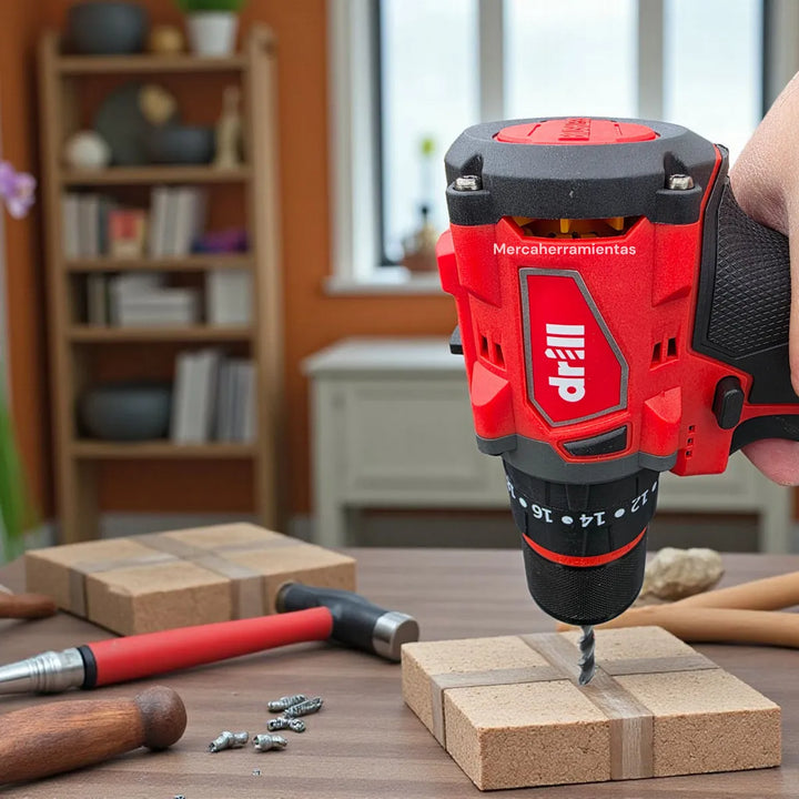 Taladro Drill Ta21rk Inalámbrico 2 Baterías 13mm -brushless Rojo 50hz/60hz