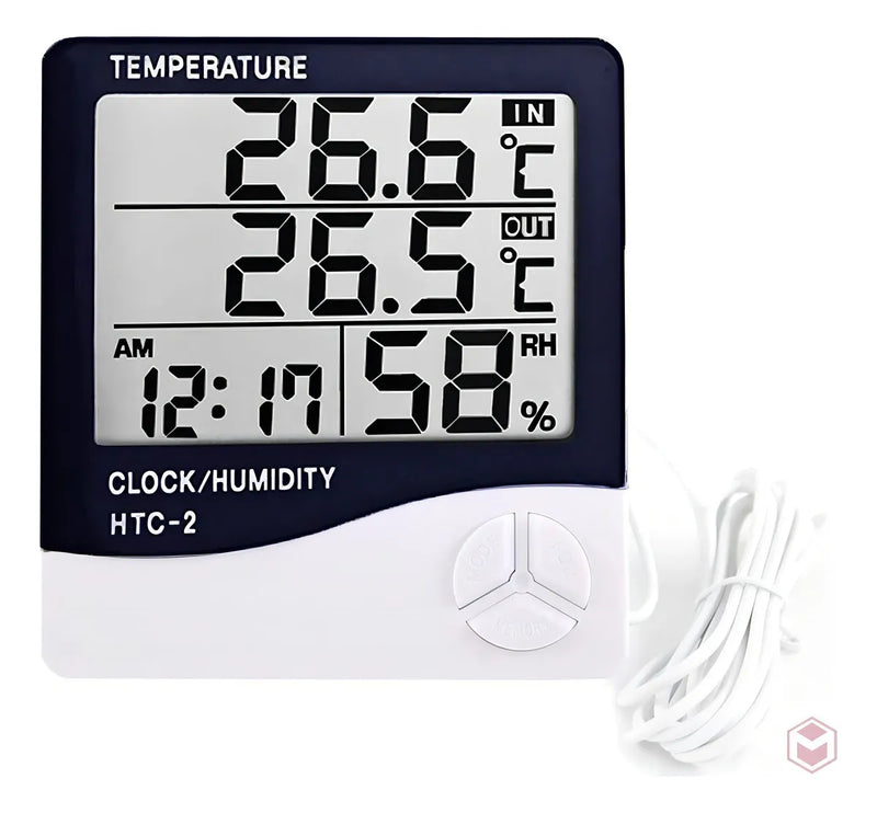 Termohigrometro Digital Higrometro,termometro,reloj Alarma