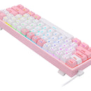 Teclado Redragon Fizz Pro Wireless K616-rgb White/pink Teclado Blanco-rosa Idioma Español