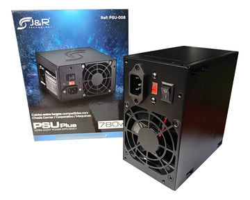 Fuente De Poder Para Pc J&r Psu 008 780w Cables Extra Largos Negro