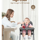 Silla Alta Plegable Para Bebés Y Niños Con Bandeja Gris