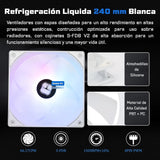 Enfriamiento Liquido Pc Cpu Ta 240 Argb Lga 1700 Am5 Blanco