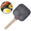 Sartén multiusos 3 en 1 con separadores para huevos y hamburguesas, color gris