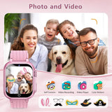 Reloj Inteligente Para Niños Con 16 Juegos Smartwatch Rosa Negro
