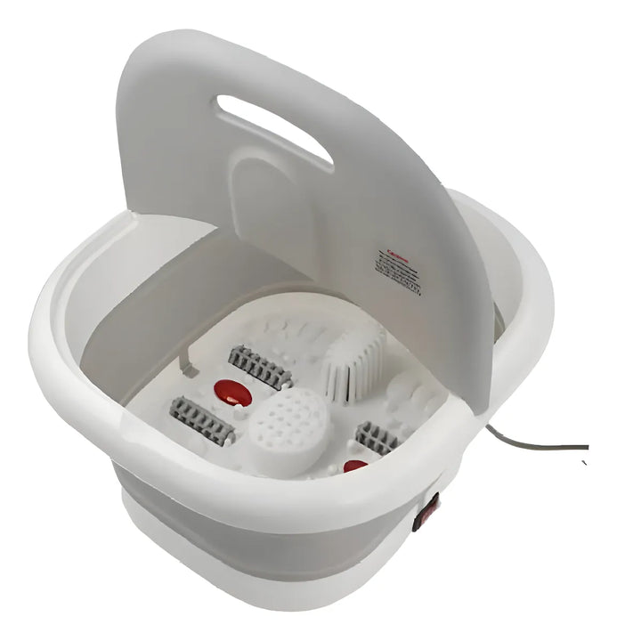 Tina Gris Spa Pies Plegable Burbuja Calor Y Luz Roja