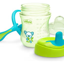 Vaso Entrenador Chicco 7 Onz Boquilla Semiblanda Verde 6m+ Azul