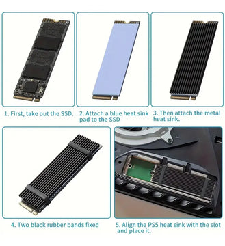 Disipador Ram So-dimm Y Ssd M.2 Nvme Laptop Portátil Negro