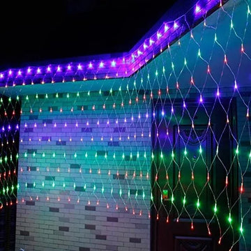 Luces Led Malla 120 Multi 1x1 Instalacion Navidad Navideña
