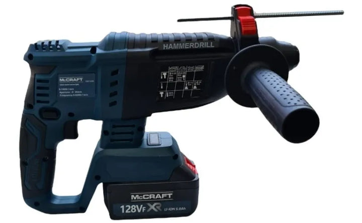 Taladro Rotomartillo Demoledor Inalambrico Doble Bateria Azul Petróleo 60hz