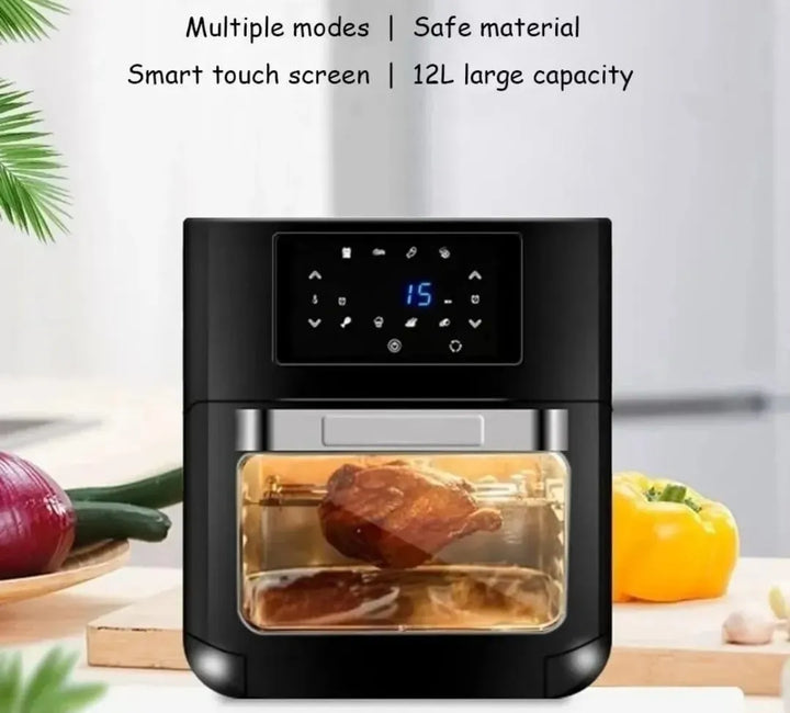 Horno Y Freidora De Aire Swisshome 12 Litros Air Fryer Negro