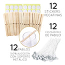 Kit Velas Gramera Termómetro Digital Jarra Cónica 750ml
