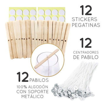 Kit Velas Gramera Termómetro Digital Jarra Cónica 750ml