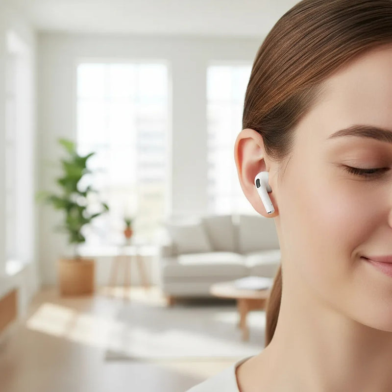 Audífonos Bluetooth 4 Gen Compatible Con Android Y Iphone Blanco