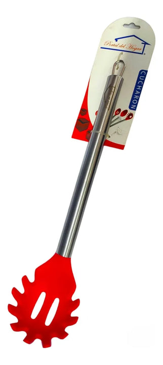 Utensilio De Cocina Cuchara Espagueti En Silicona Rojo