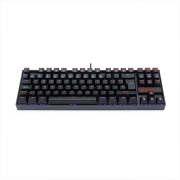 Teclado gamer Redragon Kumara K552 QWERTY español latinoamérica color negro con luz rainbow