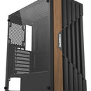 Chasis Iceberg Wood Core Gamer Con 6 Ventiladores Argb Negro