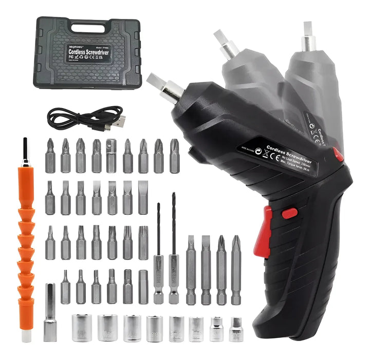 Destornillador Inalambrico Electrico 47 En 1 Recargable - Negro