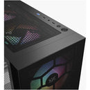 Chasis Xyz Airone 100 Mesh Negra 6.fan Argb Vidrio Templado Negro