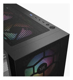 Chasis Xyz Airone 100 Mesh Negra 6.fan Argb Vidrio Templado Negro