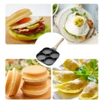 Sarten Antiadherente 4 Puestos Para Huevos Arepas Pancakes C Negro
