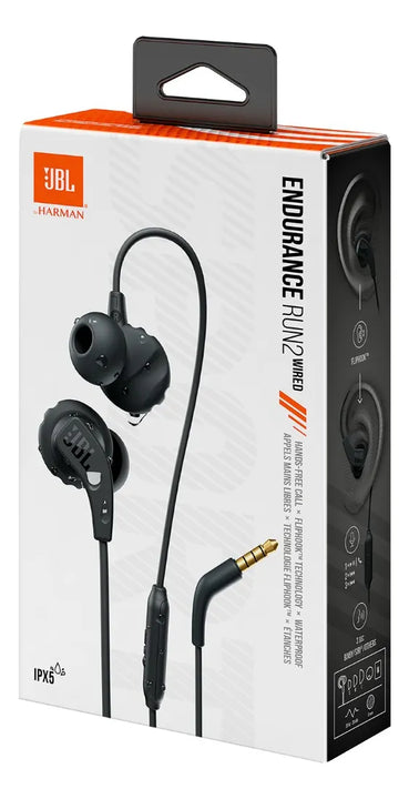 Audífonos Deportivos Jbl Endurance Run 2 Con Cable Negro
