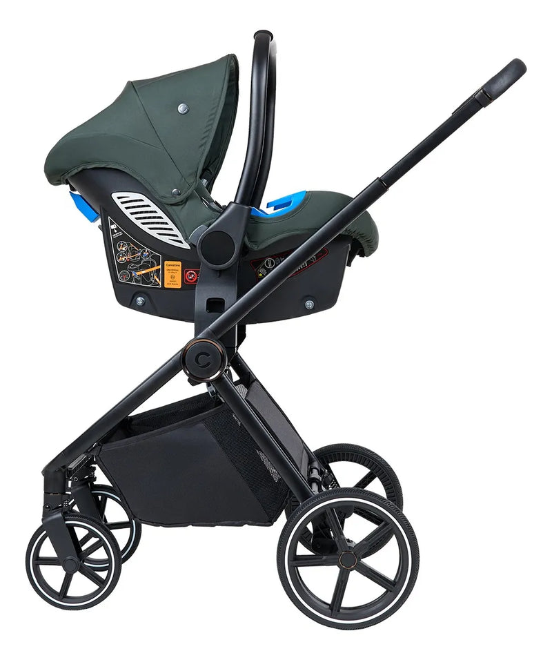 Cochecito Beverly V3 Con Accesorios Verde Musgo