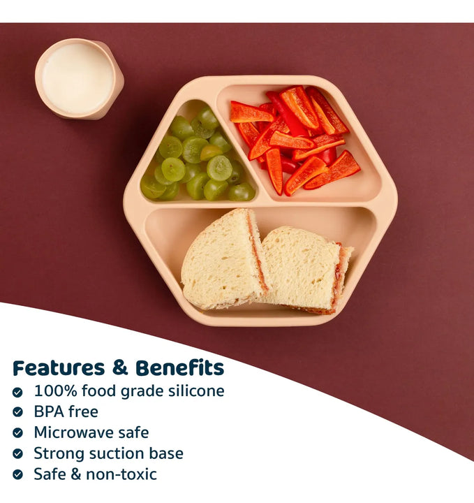 Tiny Twinkle Plato De Silicona Con Succion Para Bebe, Plato