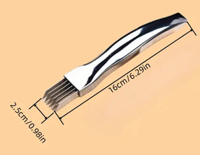 Cortador Acero Inoxidable Para Cebolla Y Verduras Manual Plateado Brillante