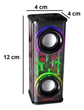 Parlante Potente Bluetooth Lonid Tws Rgb Dual 13.6w Speaker Negro