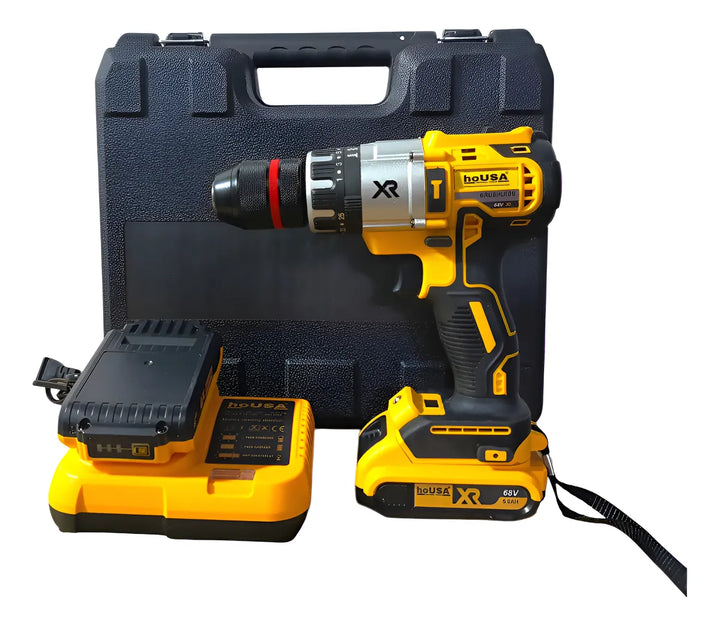 Taladro Inalambrico De 68v Poderoso Eficaz Tipo Industrial Amarillo 50-60 Hz